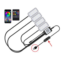 Load image into Gallery viewer, Eight-Color LED Voice Control Car Music Rhythm Atmosphere Light, 5V USB Remote Control, 5V USB APP, 5V USB APP + Remote Control, 5V USB With Switch Remote Control, 5V USB With Switch APP, 5V USB With Switch APP + Remote Control                         ...