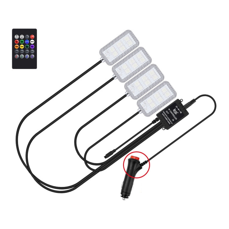 Eight-Color LED Voice Control Car Music Rhythm Atmosphere Light, 5V USB Remote Control, 5V USB APP, 5V USB APP + Remote Control, 5V USB With Switch Remote Control, 5V USB With Switch APP, 5V USB With Switch APP + Remote Control                         ...