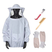 Load image into Gallery viewer, 4-in-1 Anti-bee Clothing + Scraper + Bee Brush + Anti-bee Gloves Beekeeping Set
