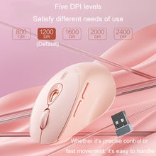 Load image into Gallery viewer, Inphic DR801 2.4G+Bluetooth 5.0/4.0 Wireless Mouse USB Tri-Mode Mute Rechargeable Girls Office Home Gaming Mouse