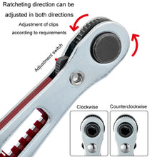 Load image into Gallery viewer, Mini Bi-directional Ratchet Screwdriver Wrench Multi-purpose Manual Flat Head Style Socket Wrench