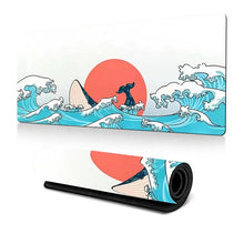 Load image into Gallery viewer, Big Wave Gaming Mouse Pad Non-Slip Rubber Desk Mat, 300x600x2mm, 300x700x3mm, 300x800x2mm, 300x800x3mm, 400x900x2mm, 400x900x3mm