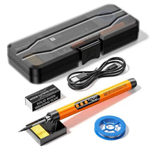 Load image into Gallery viewer, USB Digital Display Charging Soldering Iron Set 5-speed Temperature Adjustable, Standard Edition Gray, Standard Edition Orange, 3 Heads Orange, 3 Heads Gray