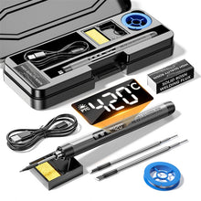 Load image into Gallery viewer, USB Digital Display Charging Soldering Iron Set 5-speed Temperature Adjustable, Standard Edition Gray, Standard Edition Orange, 3 Heads Orange, 3 Heads Gray