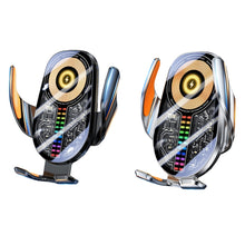 Load image into Gallery viewer, 15W Car Sound Pickup Atmosphere Light Wireless Mobile Phone Charging Stand