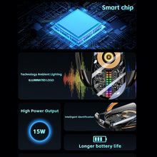 Load image into Gallery viewer, 15W Car Sound Pickup Atmosphere Light Wireless Mobile Phone Charging Stand