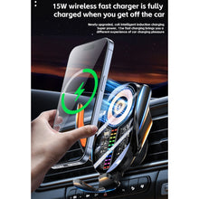 Load image into Gallery viewer, 15W Car Sound Pickup Atmosphere Light Wireless Mobile Phone Charging Stand