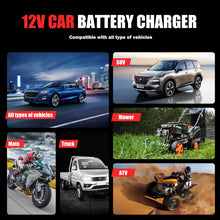 Load image into Gallery viewer, FOXSUR 12V8A SUV Car Motorcycle Intelligent Repair Type Lead-acid Battery Charger, EU Plug, US Plug, UK Plug