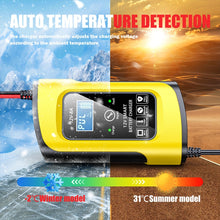 Load image into Gallery viewer, FOXSUR 12V8A SUV Car Motorcycle Intelligent Repair Type Lead-acid Battery Charger, EU Plug, US Plug, UK Plug