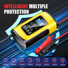 Load image into Gallery viewer, FOXSUR 12V8A SUV Car Motorcycle Intelligent Repair Type Lead-acid Battery Charger, EU Plug, US Plug, UK Plug