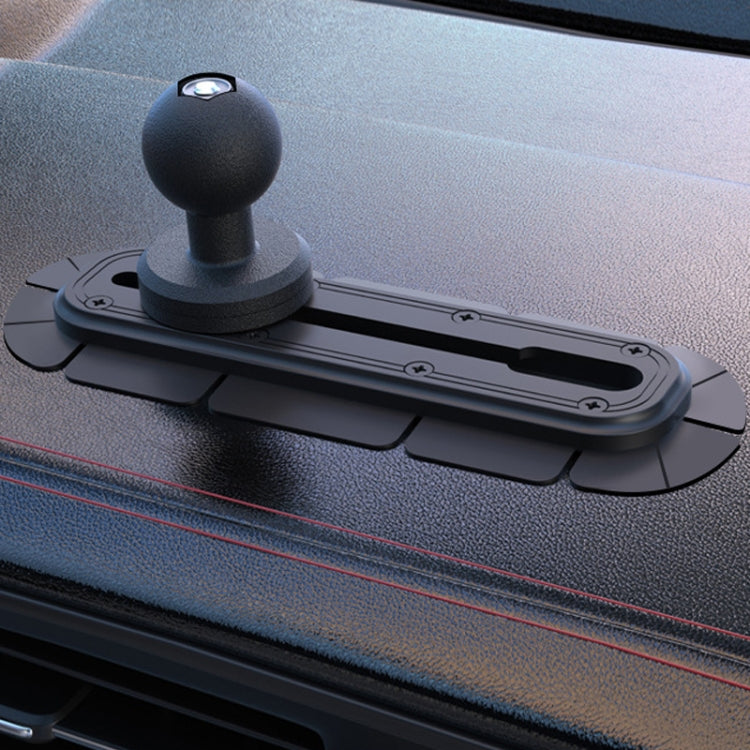 SUV Car Modified Central Control Bracket Base Slider, Paste Rail Base, Screw Rail Base, Paste Elliptical Base, 1 inch Rail Ball Head