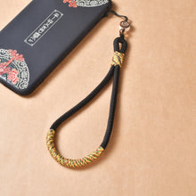 Load image into Gallery viewer, Carved Auspicious Cloud Hand-Woven Mobile Phone Anti-Lost Wrist Lanyard Key Pendant