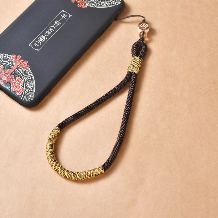 Carved Auspicious Cloud Hand-Woven Mobile Phone Anti-Lost Wrist Lanyard Key Pendant