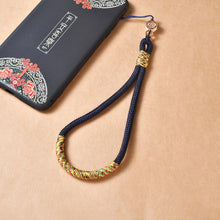 Load image into Gallery viewer, Carved Auspicious Cloud Hand-Woven Mobile Phone Anti-Lost Wrist Lanyard Key Pendant