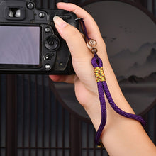 Load image into Gallery viewer, Carved Auspicious Cloud Hand-Woven Mobile Phone Anti-Lost Wrist Lanyard Key Pendant