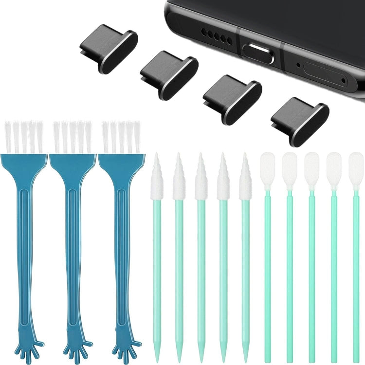 Metal Dust Plug Cleaning Kit For TYPE-C Interface Mobile Phones