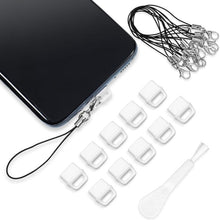 Load image into Gallery viewer, USB-C Charging Port Phone Dust Plug Lanyard Cleaning Brush Set