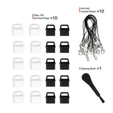 Load image into Gallery viewer, USB-C Charging Port Phone Dust Plug Lanyard Cleaning Brush Set