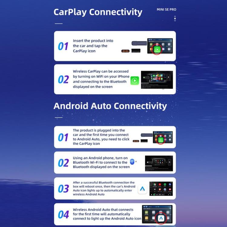 Dual-Channel Carlinkit Original Car Wired To Wireless Android Carplay Adapter, SE PRO