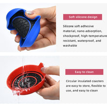 Load image into Gallery viewer, Car Bowl-shaped Non-slip Heat-insulating Double-ring Water Coaster, Black, Red, Gray, Pink, Blue, Yellow, White, Purple