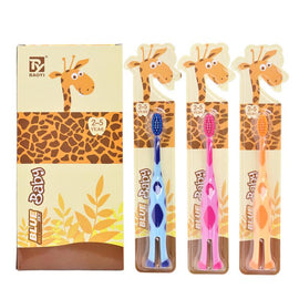 RAOYI Giraffe Fine Soft Bristle Children Toothbrush Baby Cartoon Small Toothbrush, Color Random Delivery