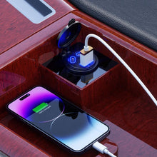 Load image into Gallery viewer, Kewig P22A 12-24V Vehicle Motorcycle Boat Modified Dual PD+QC3.0 3-Port Car Charger With Switch, With Terminal