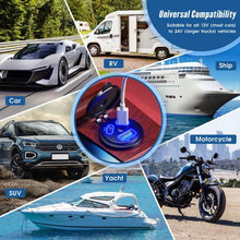 Load image into Gallery viewer, Kewig P22A 12-24V Vehicle Motorcycle Boat Modified Dual PD+QC3.0 3-Port Car Charger With Switch, With Terminal