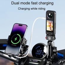 Load image into Gallery viewer, Kewig M33-A5 Outdoor Riding Shock Absorbing Anti-Theft 15W QI Wireless Charger Cell Phone Mounting Bracket, M33-A5
