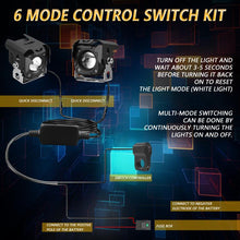 Load image into Gallery viewer, Motorcycle Spotlight Strobe 6 Modes With Control Cable Set