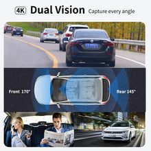 Load image into Gallery viewer, 4K+1080P Driving Recorder Dual Front &amp; Rear Recording WIFI Reversing Images