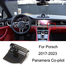 Load image into Gallery viewer, For Porsche Left Driving Car-Mounted Mobile Phone Navigation Holder Base, 10-16 Panamera, 11-15 Cayenne, 12-18 Porsche 911, 14-23 Macan + 18-23 Cayenne, 16-17 Cayenne, 16-23 718, 17-23 Panamera Co-pilot, 17-23 Panamera Instrument Panel, 19-23 Porsche 911
