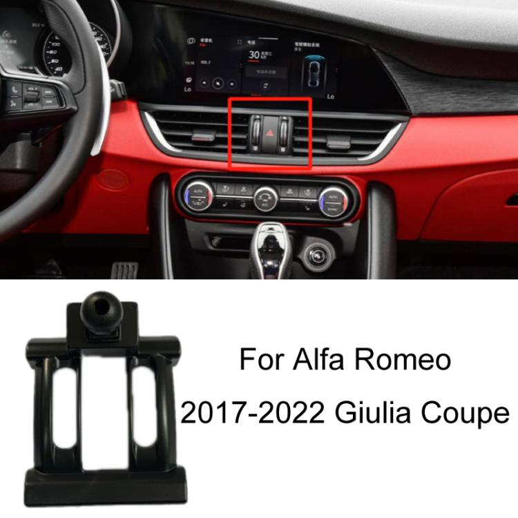 For Alfa Romeo Left Driving Car-Mounted Special Mobile Phone Navigation Bracket Base, 17-22 Stelvio SUV, 17-22 Giulia Coupe