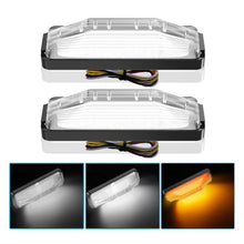 Load image into Gallery viewer, 2pcs 28LED Bi-Color High Brake Tail Lights Turn Signal Lights For Sweeper / RV / Van / Truck Modification