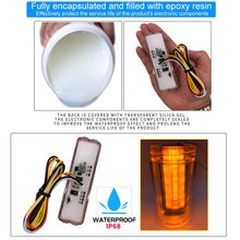 Load image into Gallery viewer, 2pcs 28LED Bi-Color High Brake Tail Lights Turn Signal Lights For Sweeper / RV / Van / Truck Modification