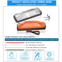 Load image into Gallery viewer, 2pcs 28LED Bi-Color High Brake Tail Lights Turn Signal Lights For Sweeper / RV / Van / Truck Modification