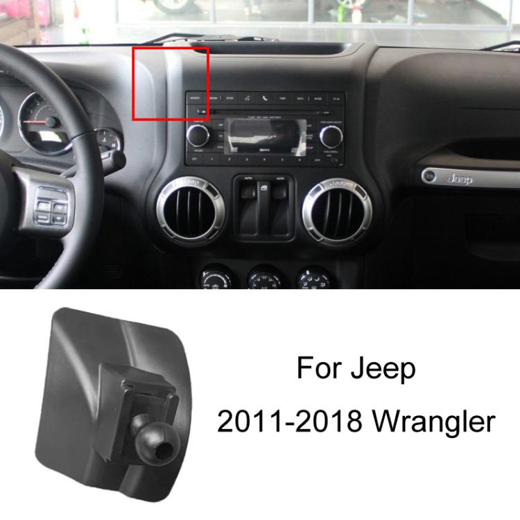 For Jeep Left Driving Car Special Mobile Phone Navigation Bracket Base, 11-18 Wrangler, 14-17 Cherokee, 14-18 Grand Cherokee, 16-21 Renegade, 17-20 Compass Not For Screen Modification, 18-22 Grand Commander, 19-22 Wrangler, 21 Grand Cherokee, 21 Compass