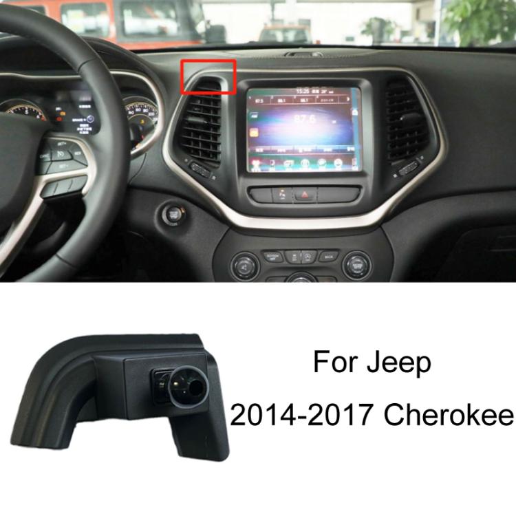 For Jeep Left Driving Car Special Mobile Phone Navigation Bracket Base, 11-18 Wrangler, 14-17 Cherokee, 14-18 Grand Cherokee, 16-21 Renegade, 17-20 Compass Not For Screen Modification, 18-22 Grand Commander, 19-22 Wrangler, 21 Grand Cherokee, 21 Compass