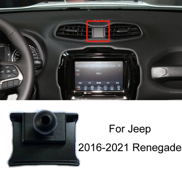 For Jeep Left Driving Car Special Mobile Phone Navigation Bracket Base, 11-18 Wrangler, 14-17 Cherokee, 14-18 Grand Cherokee, 16-21 Renegade, 17-20 Compass Not For Screen Modification, 18-22 Grand Commander, 19-22 Wrangler, 21 Grand Cherokee, 21 Compass