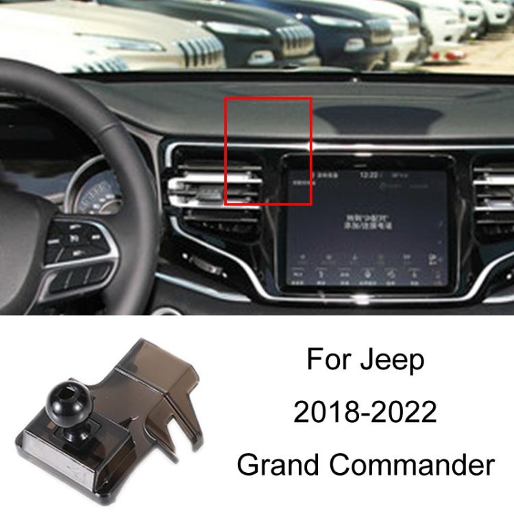 For Jeep Left Driving Car Special Mobile Phone Navigation Bracket Base, 11-18 Wrangler, 14-17 Cherokee, 14-18 Grand Cherokee, 16-21 Renegade, 17-20 Compass Not For Screen Modification, 18-22 Grand Commander, 19-22 Wrangler, 21 Grand Cherokee, 21 Compass