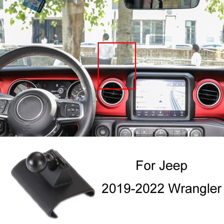 For Jeep Left Driving Car Special Mobile Phone Navigation Bracket Base, 11-18 Wrangler, 14-17 Cherokee, 14-18 Grand Cherokee, 16-21 Renegade, 17-20 Compass Not For Screen Modification, 18-22 Grand Commander, 19-22 Wrangler, 21 Grand Cherokee, 21 Compass