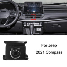 Load image into Gallery viewer, For Jeep Left Driving Car Special Mobile Phone Navigation Bracket Base, 11-18 Wrangler, 14-17 Cherokee, 14-18 Grand Cherokee, 16-21 Renegade, 17-20 Compass Not For Screen Modification, 18-22 Grand Commander, 19-22 Wrangler, 21 Grand Cherokee, 21 Compass
