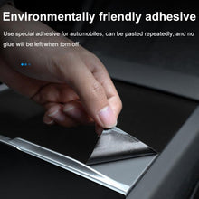 Load image into Gallery viewer, For Tesla 2024+ Model 3 Highland Center Console Panel Protection Sticker, Horizontal Wood Grain, Vertical Wood Grain, Carbon Fiber Grain, Matt Black, Frosted Black