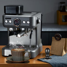 Load image into Gallery viewer, Coffee Constant Pressure Powder Press Adjustable Impact Hammer, Black Flat Bottom, Black Flat Bottom+Round Base, Black Thread, Black Thread+Round Base, Silver Blue Flat Bottom, Silver Blue Flat Bottom+Round Base, Silver Blue Thread                     ...