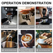 Load image into Gallery viewer, Coffee Constant Pressure Powder Press Adjustable Impact Hammer, Black Flat Bottom, Black Flat Bottom+Round Base, Black Thread, Black Thread+Round Base, Silver Blue Flat Bottom, Silver Blue Flat Bottom+Round Base, Silver Blue Thread                     ...