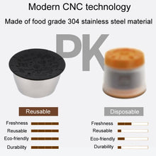 Load image into Gallery viewer, For Dolce Gusto Coffee Maker Stainless Steel Reusable Coffee Capsule Shell, Capsule+Brush And Scoop, Capsule+40mm Powder Hammer+Brush And Scoop