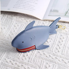 Load image into Gallery viewer, Hallmo Universal Shark-Shaped Key Protective Cover Multifunctional Car Key Storage Bag, Dark Blue, Light Blue