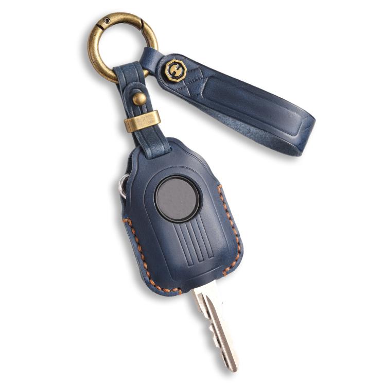 Hallmo For Peugeot Django 150 Motorcycle Natural Cowhide Key Protective Cover