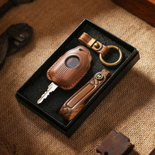 Load image into Gallery viewer, Hallmo For Peugeot Django 150 Motorcycle Natural Cowhide Key Protective Cover