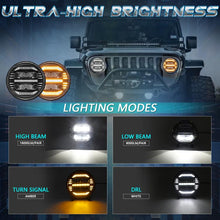 Load image into Gallery viewer, 7-inch Round Refraction LED Round Headlight For Wrangler