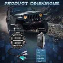 Load image into Gallery viewer, 7-inch Round Refraction LED Round Headlight For Wrangler
